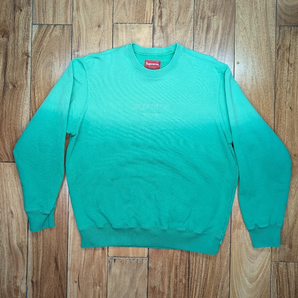 Supreme NYC Green Dipped Crewneck (S)